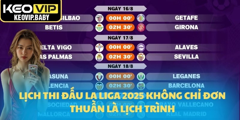 Lịch thi đấu La Liga 2025 không chỉ đơn thuần là lịch trình